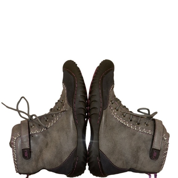 JBU Waterproof Vegan Leather Sami Ankle Boot Grey/Black Women’s shoes Sz 8 - Picture 2 of 7